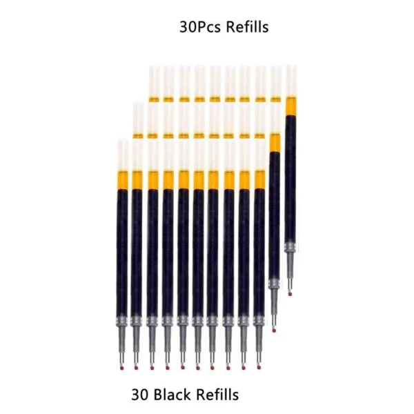 13/30pcs Retractable Gel Pens Set Black/Red/Blue Ink Ballpoint for Writing Refills Office Accessories School Supplies Stationery - Image 11