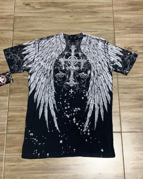 American street new fashion xzavier double-sided oversized printed cotton top personalized hip-hop Harajuku retro clothing - Image 44