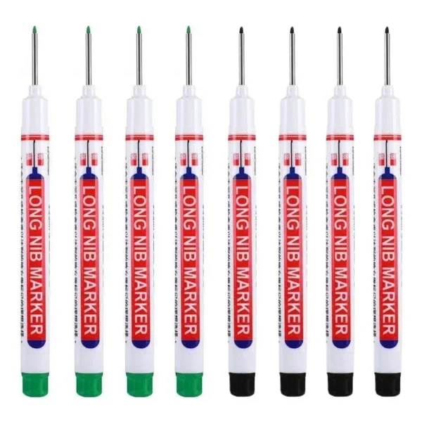 8Pcs/Set 20mm Deep Hole Long Nib Head Markers For Metal Perforating Pen Waterproof Bathroom Woodworking Decoration Multi-Purpose - Image 22
