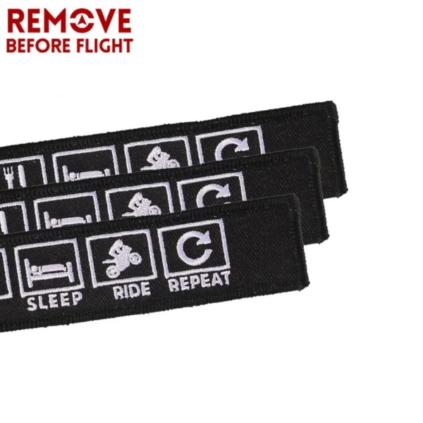 3Pcs Remove Before Flight Keychain Funny Eat Sleep Rid Repeat Car Trinket Pendant Key Chain Birthday Jewelry Party Gift - Image 9