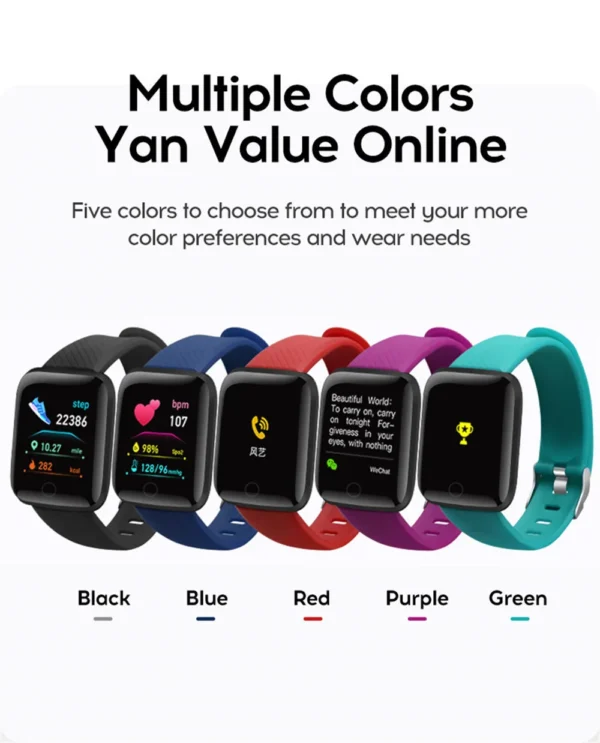 Smart Watch Sport Fitness Bracelet Control Music Message Display Pedometer Bluetooth Connect Smartwatch 116 Alarm Clock Weather - Image 29