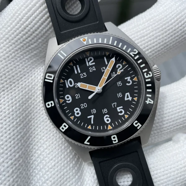 STEELDIVE SD1944 New 45MM Case Black Ceramic Bezel200M Waterproof NH35 Bright Luminous Sapphire Glass Automatic Dive Watch Reloj - Image 14