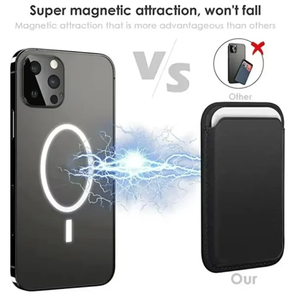 Magnetic Leather Wallet Case for iPhone 15Pro 14 13 16 Pro Max Magsafe Card Holder Luxury Phone Cover Protective Bag Accessories - Image 3
