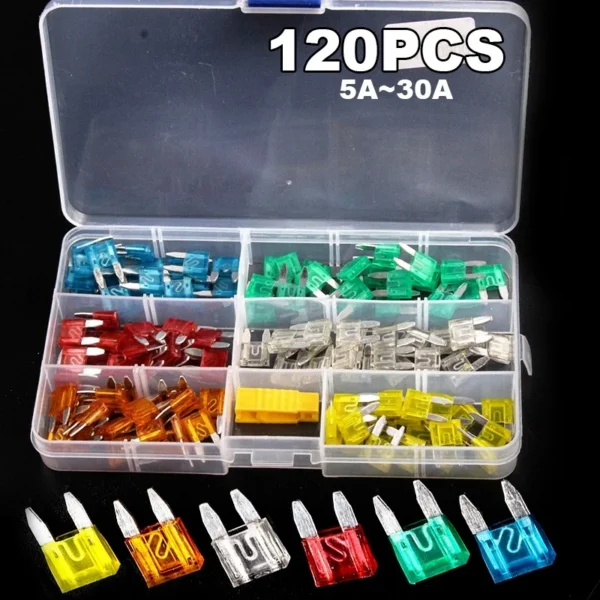 Fuse boxes come in various specifications, with 60 and 120PCS not having medium fuses, while 60PCS are packaged in bags - Image 4