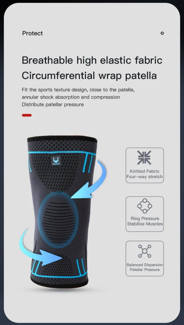 1 PCS Spring Supported Knee Pads For Fitness Basketball Volleyball Running and Sports Suitable For Multiple Scenarios - Image 15