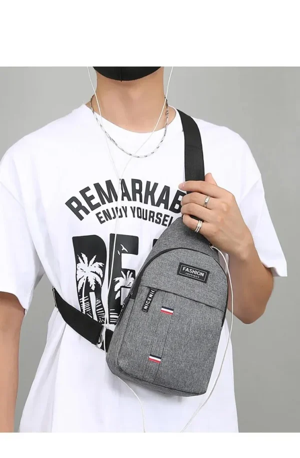 Chest Bag Men's One Shoulder Crossbody Bag Large Capacity Outdoor Sports And Leisure Fashion Small Shoulder Bag Large Capacit - Image 27