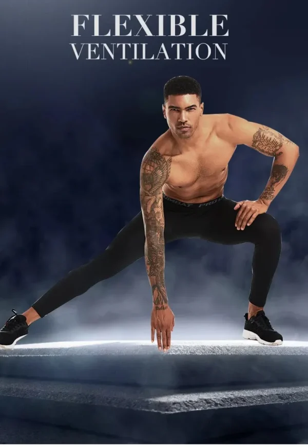Men's Running Leggings Sportswear Quick Dry Gym Fitness Tights Workout Training Jogging Sports Trousers Compression Sport Pants - Image 10