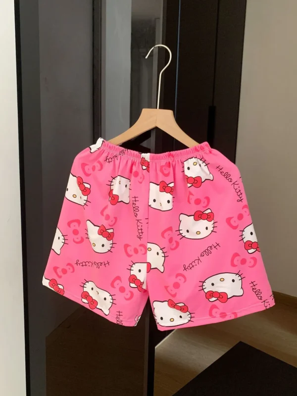 New KT Pajama Pants Woman Kawaii Home Shorts Summer Anime Loose Elastic Waist Girls Sleeping Homewear Soft Fashion Pant Gifts - Image 36