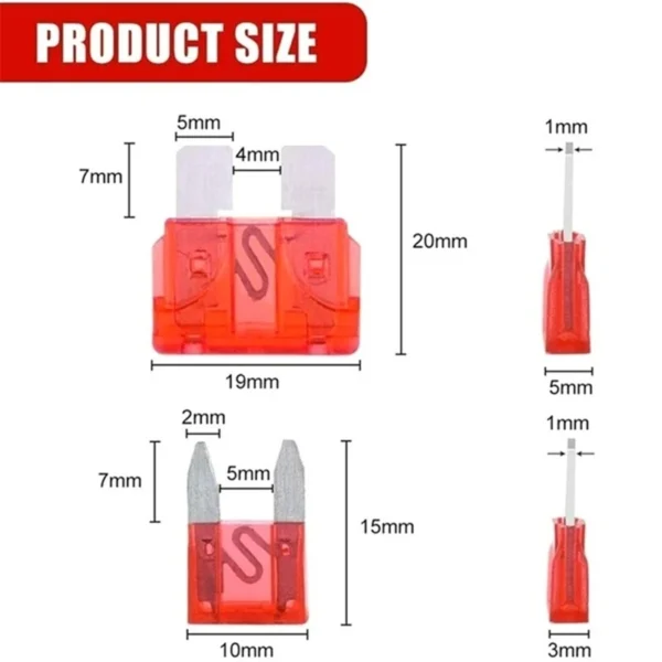 Fuse boxes come in various specifications, with 60 and 120PCS not having medium fuses, while 60PCS are packaged in bags - Image 11