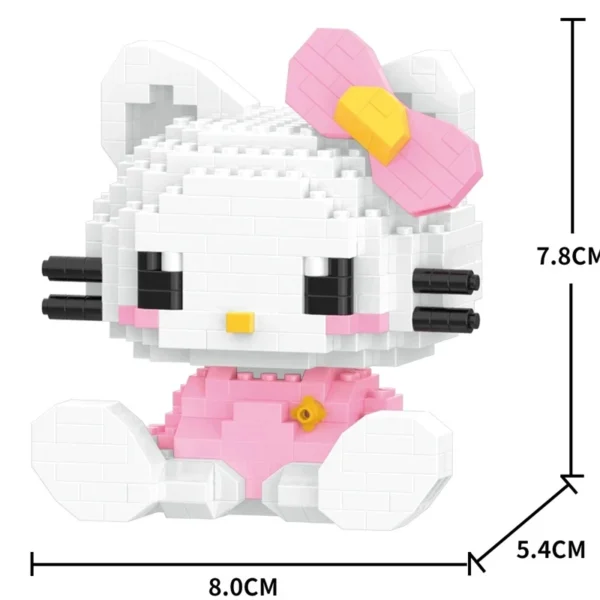 Sanrio Anime Hello Kitty My Melody Cinnamoroll Pompompurin Kuromi Friends Building Blocks Bricks Girl Children Kid Toy Gift Set - Image 4