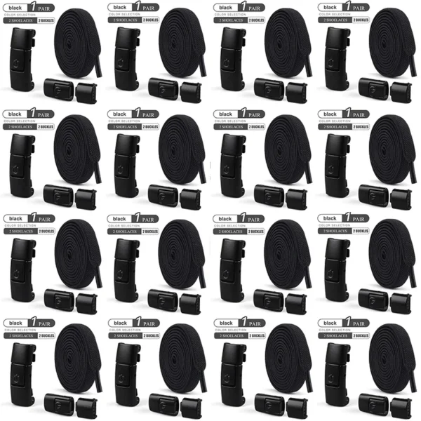8mm No Tie Shoe Laces Press Lock Shoelaces Without Ties Elastic Laces Sneaker Kids Adult Widened Flat Shoelace for Shoes - Image 8
