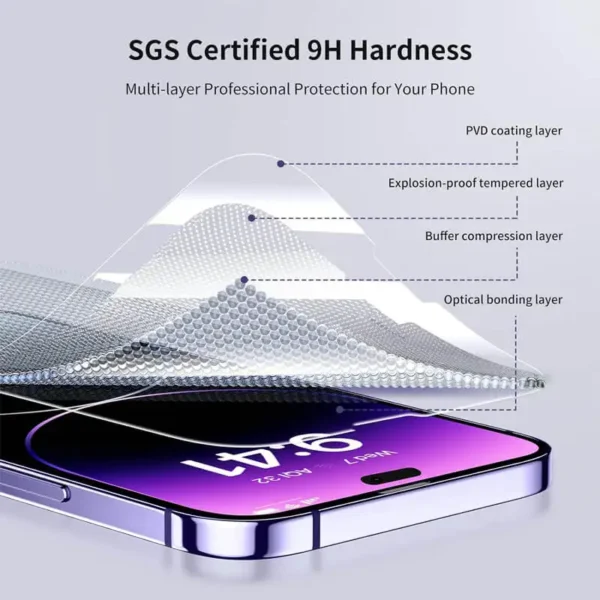 Tempered Glass for iPhone 14 Pro 15 16 13 12 11 pro max screen protector for iphone 15 pro mica for iphone 13 14 pro glass film - Image 2