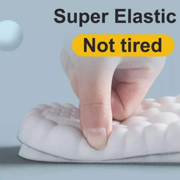 1Pair/2Pairs/4Pairs High Elasticity Latex Sport Insoles Soft Shoe Pads Arch Support Orthotic Insoles Breathable Deodorant Insole - Image 4