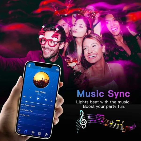 Bluetooth LED Strip Lights Smart SMD 5050 APP Remote Control Flexible Ribbon Diode Lamp Tape TV Backlights Game Room Home Decor - Image 15