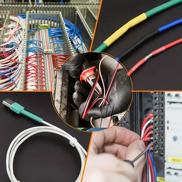 164/560pcs Polyolefin Heat Shrink Tubing Set 2:1 Shrink Ratio for Wires Cables Multicolor Sleeves - Image 6