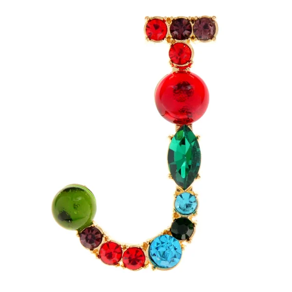 CINDY XIANG 26 Letters Rhinestone Alphabet Brooch Letter Pin Colorful Design Fashion Jewelry ABC Pin High Qulaity Winter Gift - Image 20