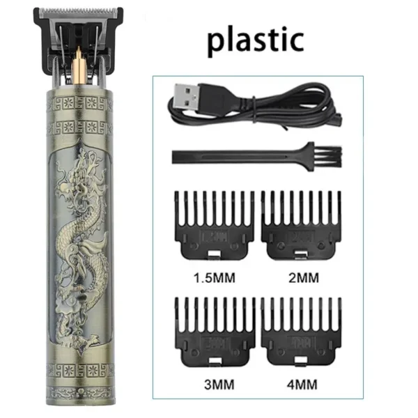 T9 LCD Electric Hairdresser Oil Shaving Head Electric Pusher Carving Electric Pusher Clipper Hair Precision Trimmer for Men Care - Image 7