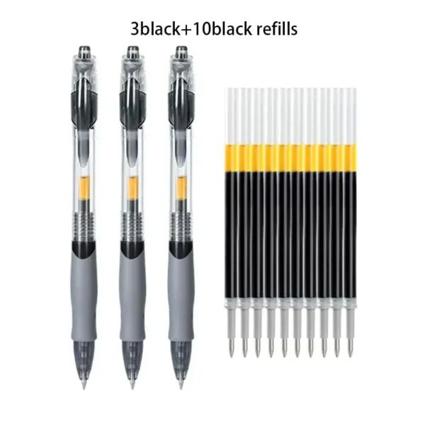 13/30pcs Retractable Gel Pens Set Black/Red/Blue Ink Ballpoint for Writing Refills Office Accessories School Supplies Stationery - Image 6