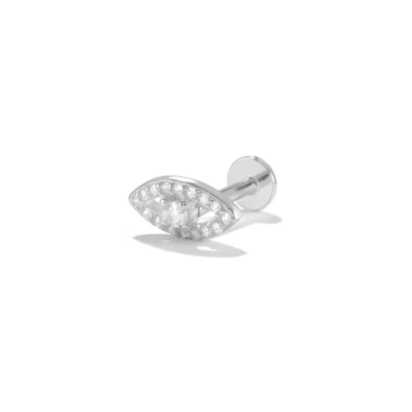 Aide 925 Sterling Silver 1PC Flat End Piercing Jewelry For Women Zircon Evil Eye Lightning Sphere Stud Earrings Labret Lip Ring - Image 33