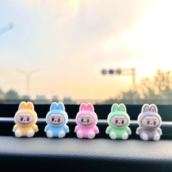 1/9PCS 4cm Cartoon Labubu Series Mini Flocking Exquisite Cute Doll Gift Diy Pendant Accessories Decoration Kawaii Toys Gifts - Image 20