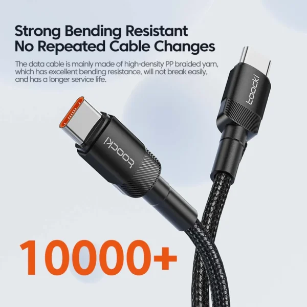 Toocki 100W Type C to USB C Cable PD 3.0 Quick Charge 4.0 Fast Charging Type C to Type C for iPhone 15 Macbook Samsung Xiaomi - Image 6