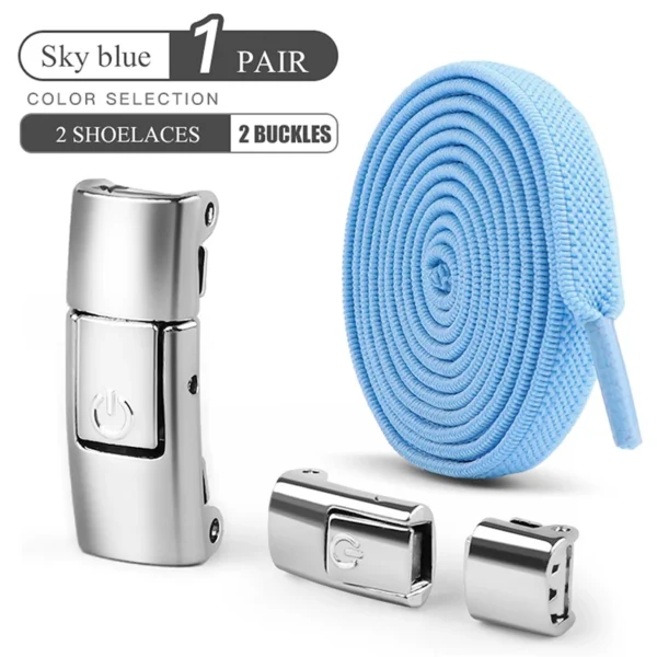 8mm No Tie Shoe Laces Press Lock Shoelaces Without Ties Elastic Laces Sneaker Kids Adult Widened Flat Shoelace for Shoes - Image 20