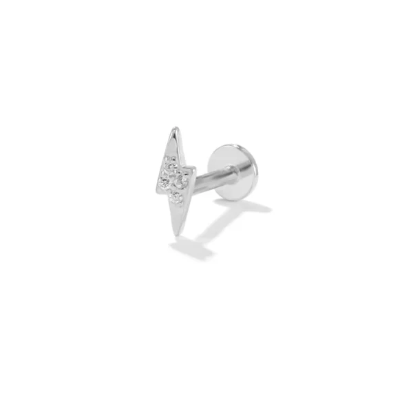 Aide 925 Sterling Silver 1PC Flat End Piercing Jewelry For Women Zircon Evil Eye Lightning Sphere Stud Earrings Labret Lip Ring - Image 31