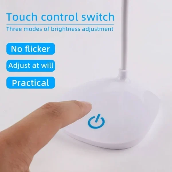 LED Desktop Desk Lamp USB Rechargeable Lighting Eye Protection Room Night Light Bedroom Bedside Student Reading Lamp - Image 3