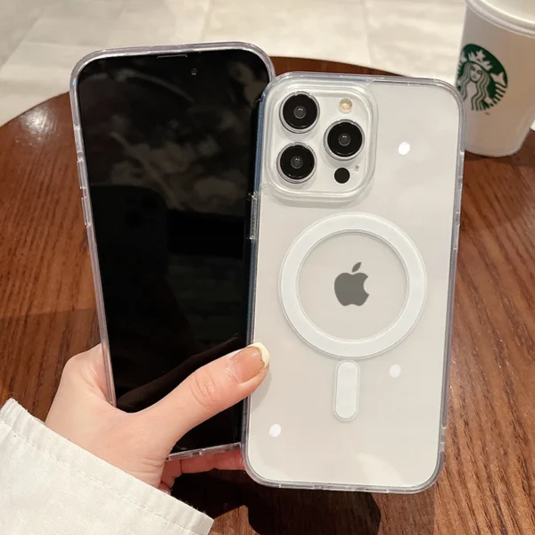 For Magesafe Magnetic Transparent Wireless Charge Case For iPhone 11 12 13 14 15 16 Pro Max Plus Mini X 7 8 Shockproof PC Cover - Image 10