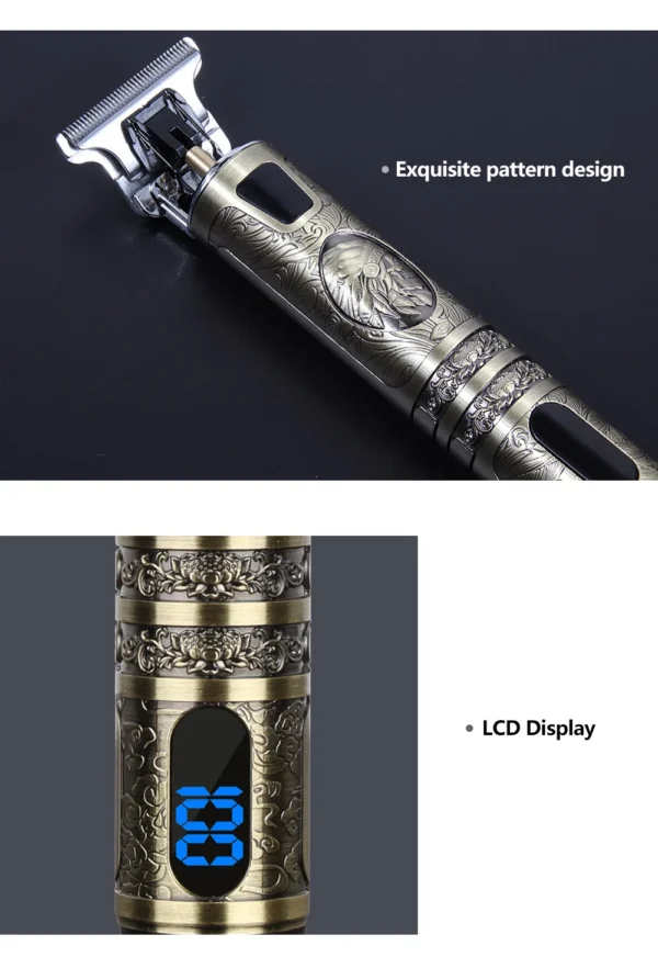 T9 LCD Electric Hairdresser Oil Shaving Head Electric Pusher Carving Electric Pusher Clipper Hair Precision Trimmer for Men Care - Image 36