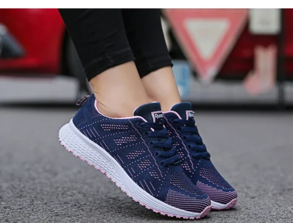 Women Casual Shoes Fashion Breathable Walking Mesh Flat Shoes Sneakers Women 2021 Gym Vulcanized Shoes White Female Footwear - Image 15