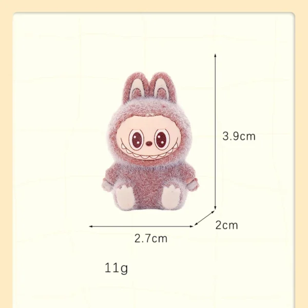 1/9PCS 4cm Cartoon Labubu Series Mini Flocking Exquisite Cute Doll Gift Diy Pendant Accessories Decoration Kawaii Toys Gifts - Image 2
