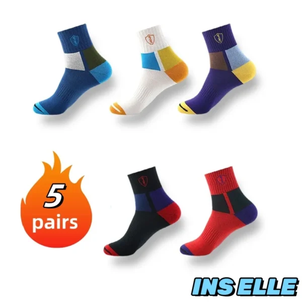 10pairs Breathable Cotton Sports Stockings Men Bamboo Fiber Autumn and Winter Men Socks Sweat Absorption Deodorant Business Sox - Image 34