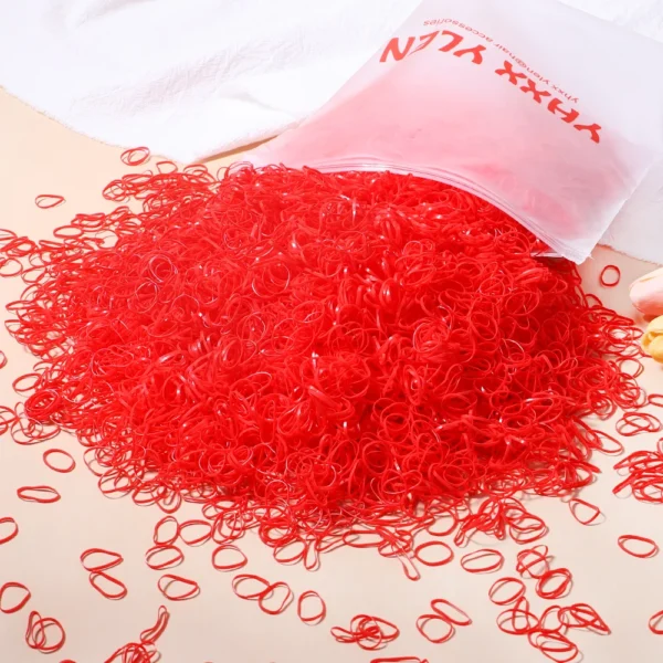 500/1000/2000pcs Girls Colourful Disposable Rubber Band Hair Ties Headband Children Ponytail Holder Bands Kids Hair Accessories - Image 19