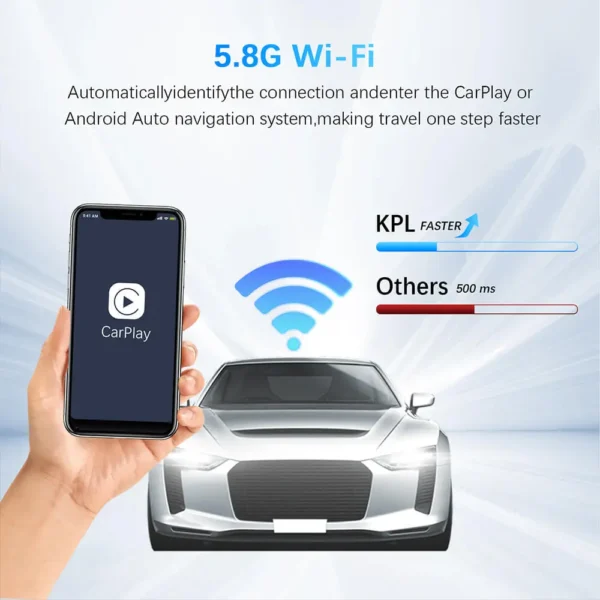2in1 Wired to Wireless CarPlay Android Auto Adapter for OEM Car Stereo With USB Plug and Play - Image 9