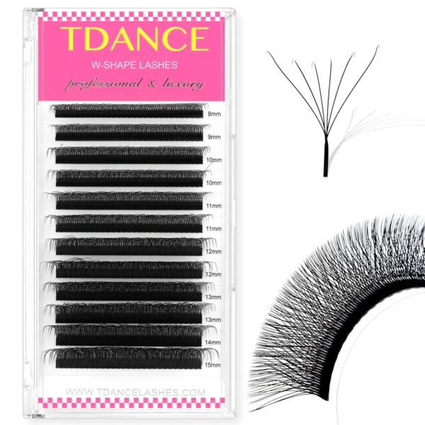 TDANCE 3D 4D 5D 6D Premade Fans Eyelash Extension W Style Faux Mink Natural Soft Bloom Lash Automatic Flowering Volume Eyelashes - Image 14
