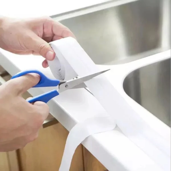 1pc Bathroom Waterproof Wall Stickers Sealing Tapes PVC Adhesive Sealing Strips Sink Edge Tape Kitchen Bathroom Accessories - Image 4
