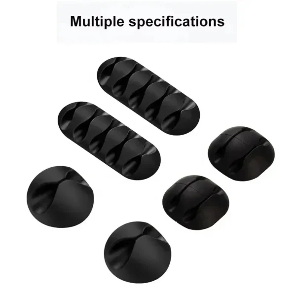 VIKEFON Cable Cord Wire Organizer Silicone USB Cable Winder Management Clips Self Adhesive for Mouse Keyboard Headset For iPhone - Image 2