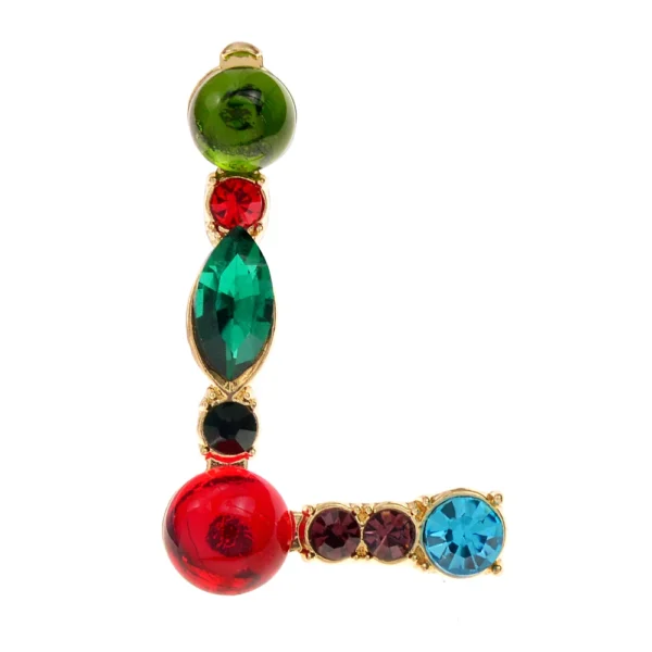 CINDY XIANG 26 Letters Rhinestone Alphabet Brooch Letter Pin Colorful Design Fashion Jewelry ABC Pin High Qulaity Winter Gift - Image 22