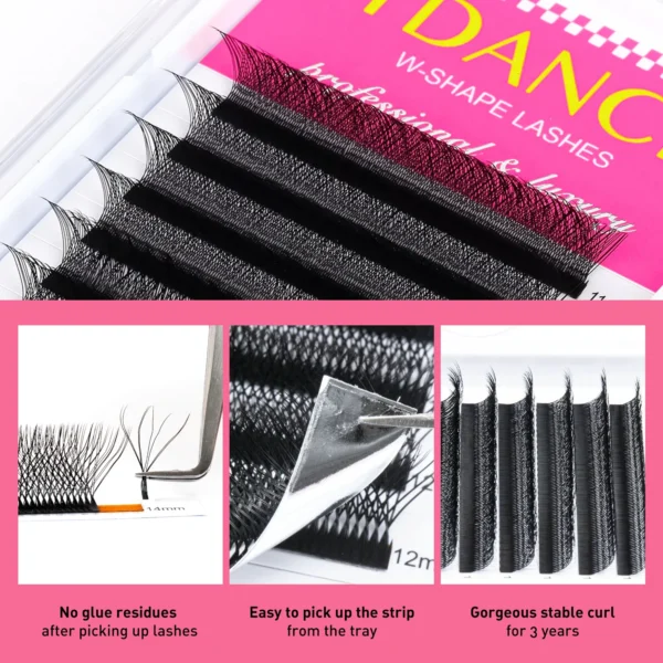 TDANCE 3D 4D 5D 6D Premade Fans Eyelash Extension W Style Faux Mink Natural Soft Bloom Lash Automatic Flowering Volume Eyelashes - Image 28