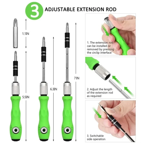 32 in 1 Multifunctional Screwdriver Set Precision Magnetic Phillips Hex Drill Bits for Phone Watch Camera PC Mini Hand Tools - Image 2