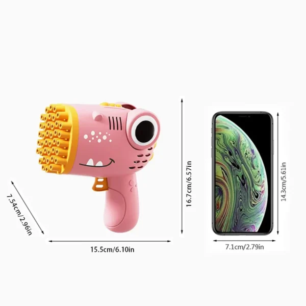 40 Hole Dinosaur Bubble Handheld Bubble Machine, Electric Bubble Gun Outdoor Wedding Party Toy(without Bubble Water) - Image 16