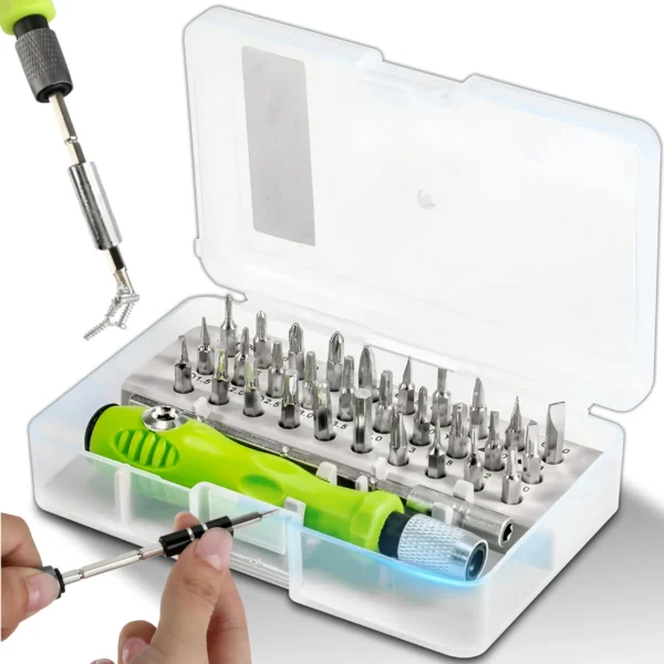 32 in 1 Multifunctional Screwdriver Set Precision Magnetic Phillips Hex Drill Bits for Phone Watch Camera PC Mini Hand Tools - Image 7