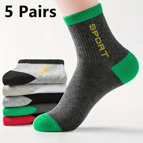 10pairs Breathable Cotton Sports Stockings Men Bamboo Fiber Autumn and Winter Men Socks Sweat Absorption Deodorant Business Sox - Image 12