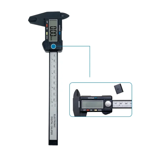 150mm 100mm Electronic Digital Caliper Carbon Fiber Dial Vernier Caliper Gauge Micrometer Measuring Tool Digital Ruler - Image 14