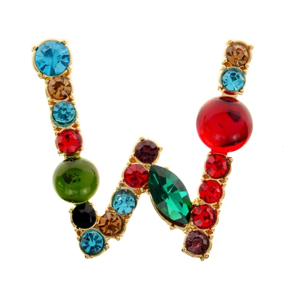 CINDY XIANG 26 Letters Rhinestone Alphabet Brooch Letter Pin Colorful Design Fashion Jewelry ABC Pin High Qulaity Winter Gift - Image 25