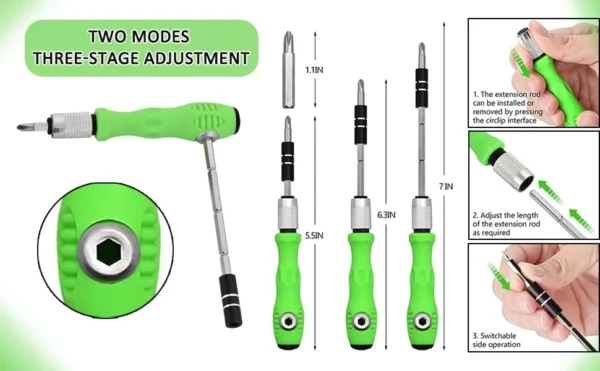 32 in 1 Multifunctional Screwdriver Set Precision Magnetic Phillips Hex Drill Bits for Phone Watch Camera PC Mini Hand Tools - Image 9