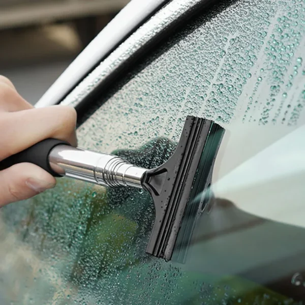 Car Rearview Mirror Wiper Cleaning Tool Auto Glass Mist Cleaner Scraper Car Accessories Handle Telescopic Window Cleaning Brush - Image 4