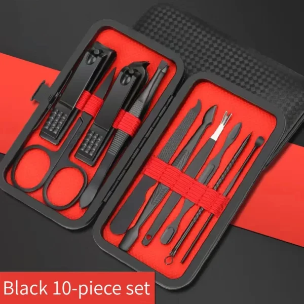 7/10/12/18/20/24PCS Set Professional Manicure Set Kits Stainless Steel Fingernail Toenail Clippers Set with Leather Portable - Image 6