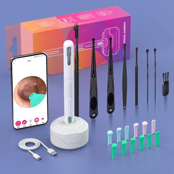 Ear Cleaner with Camera Set HD Ear Sticks Otoscope USB C Charging Endoscope Wax Removal Tool Earpick Ear Cleaning Set NK3 Pro - Image 15